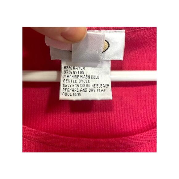 VINTAGE TALBOTS Pink Nylon & Rayon Tank Women's Size Small - Picture 5 of 6